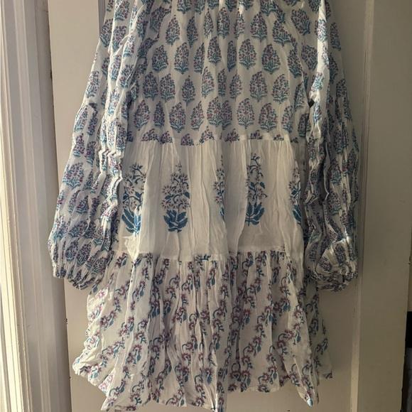 Oliphant Balloon Sleeve Dress in Lilac Selva- size L - Picture 3 of 6